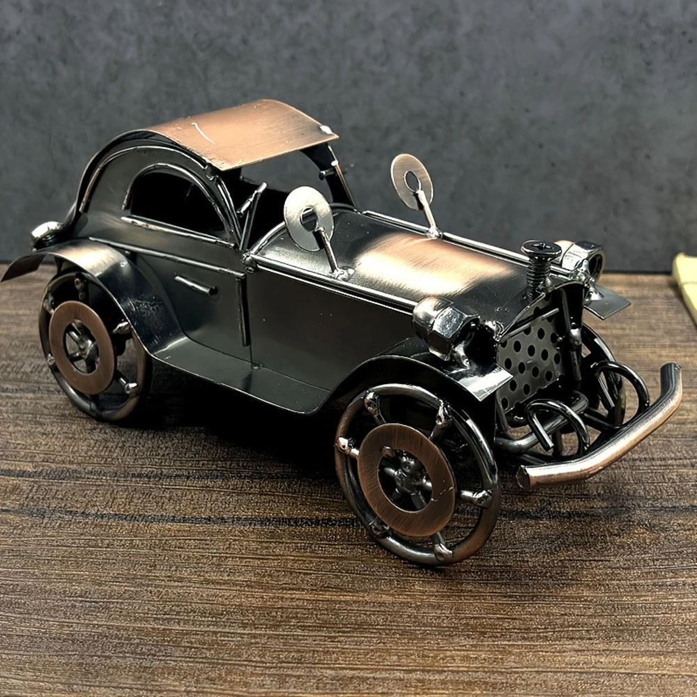 Vintage Collectible Cars - Antique Iron Car Model Ornament Retro