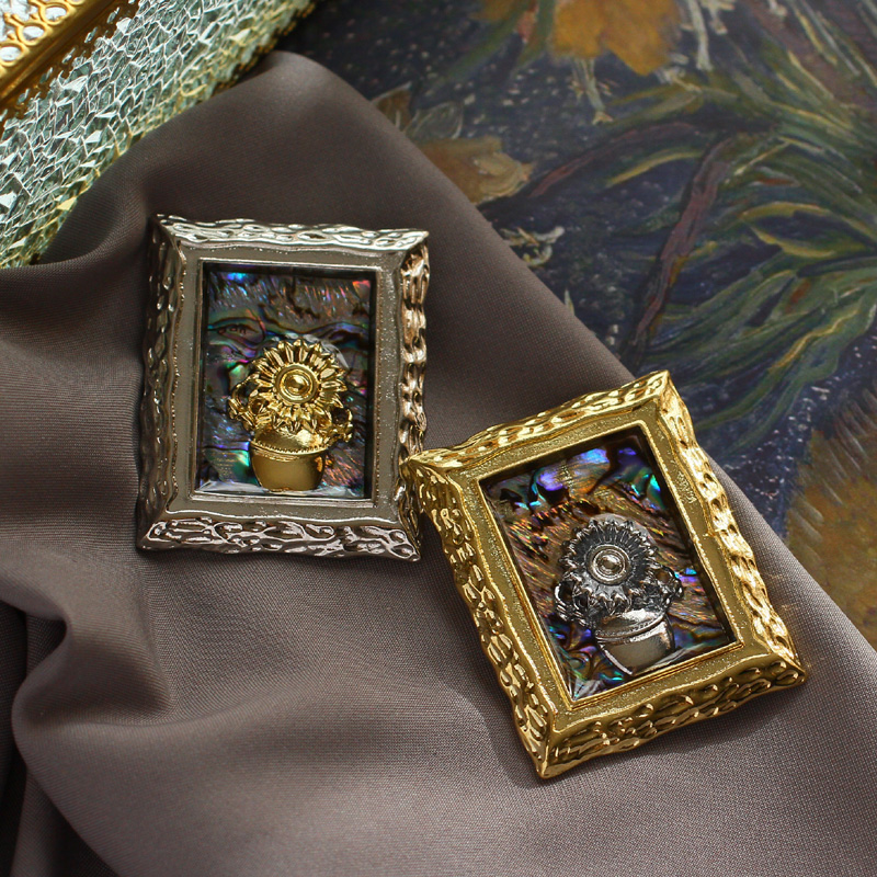 Collectible Vintage Brooches - Muylinda Vintage Van Gogh Hoa Hướng