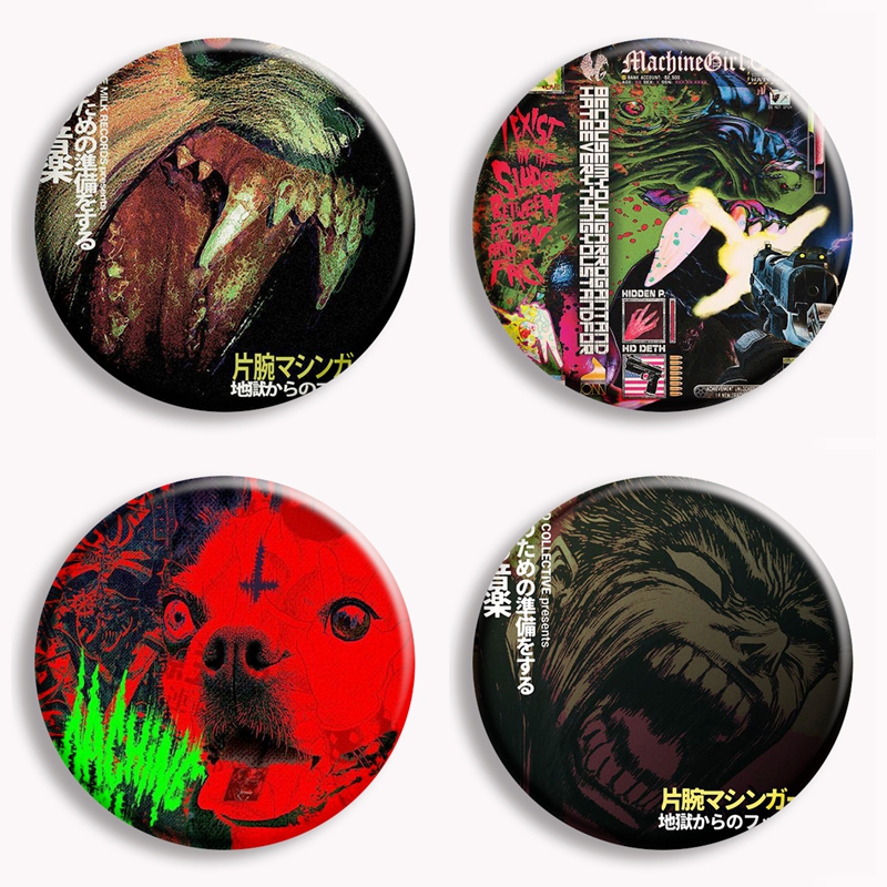 Machine Girl Wlfgrl Button Pin - đánh giá và giá Collectible Vintage Brooches