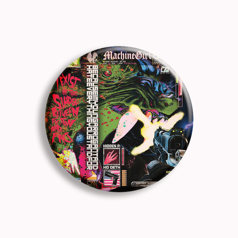 Machine Girl Wlfgrl Button Pin - đánh giá và giá Collectible Vintage Brooches