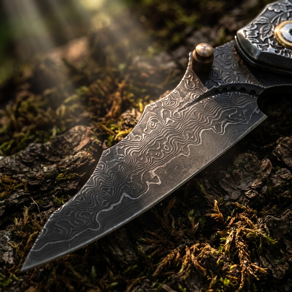 Vintage Engraved Foldable Knif - đánh giá và giá Vintage Collectible Knives