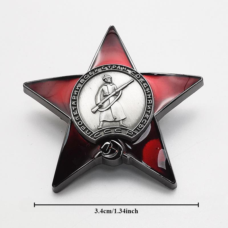 1Pc Red Star Badge Lapel Pins  - đánh giá và giá Collectible Vintage Brooches
